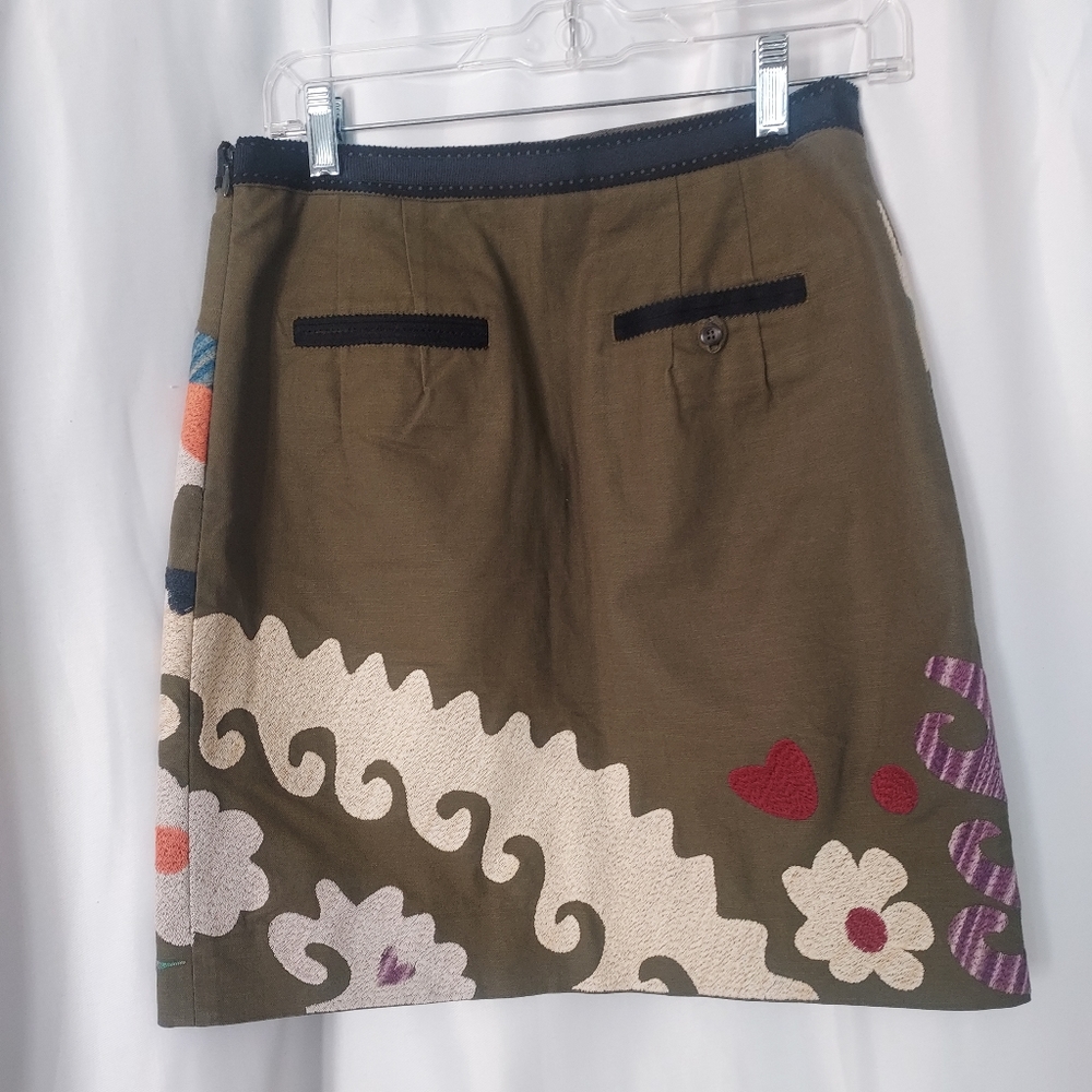 Anthropologie Colorful Patterned A-Line Skirt - Picture 2 of 9